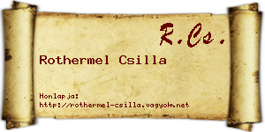 Rothermel Csilla névjegykártya