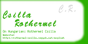 csilla rothermel business card